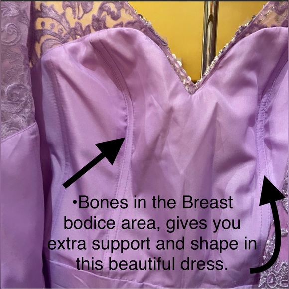 LanTing A-Line NEW Fits sz. 10-12 Elegant Lilac purple long dress Wedding MOB 💕 - Picture 8 of 16